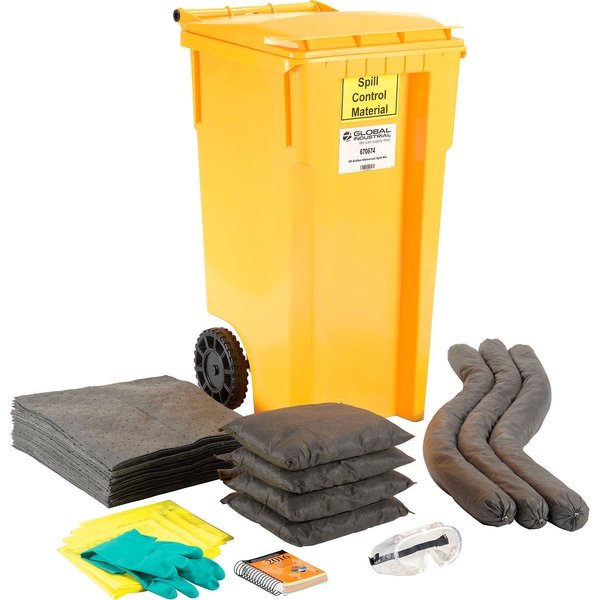 Global Industrial Universal Wheeled Spill Kit, 30 Gallon 670674